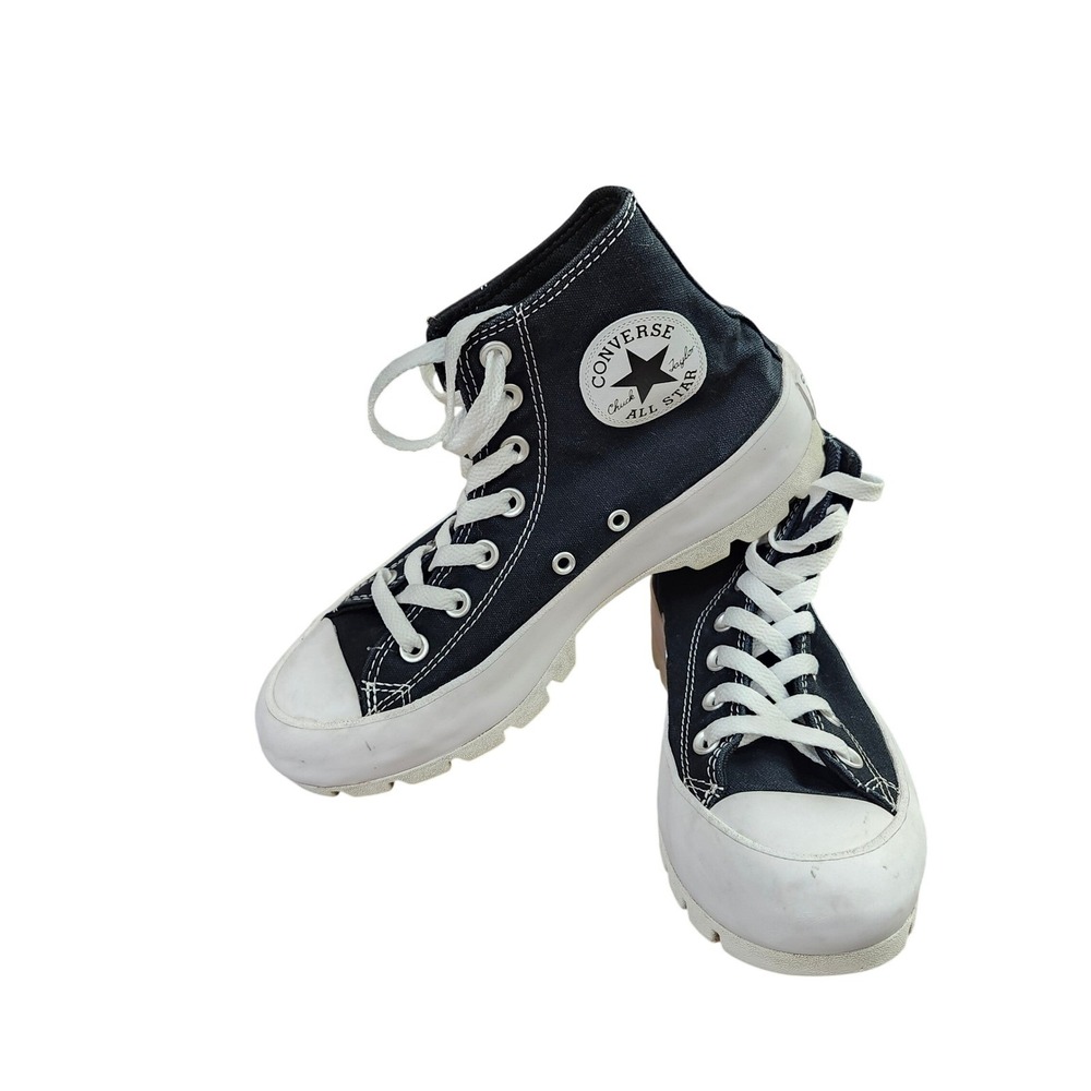 Converse Chuck Taylor All Star Lugged High Top Black Platform Sneakers 7W